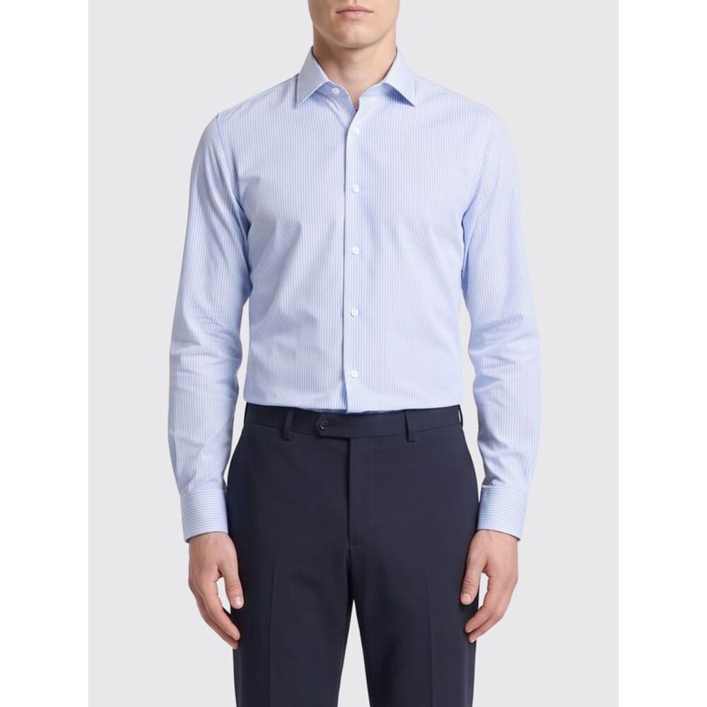 Fay Shirt Men Gnawed Blue